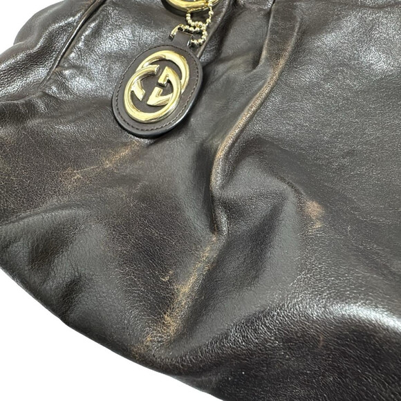 Auth Gucci Sukey Dark Brown Leather - #159356G17B - Picture 10 of 12